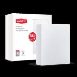 Купить Светильник MAXUS LED настенно-потолочный 18W (1-LCL-003-06-S)