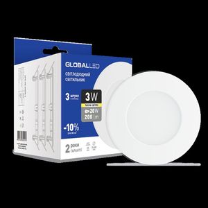 Купить Панель (мини) GLOBAL LED SPN 3W (3шт. в уп) (3-SPN-001-C)