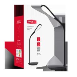 Купить LED СВЕТИЛЬНИК MAXUS DKL 6W 4100K BK ЯРКИЙ СВЕТ(1-DKL-002-02)