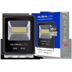 Купить LED ПРОЖЕКТОР GLOBAL FLOOD LIGHT 30W 5000K ХОЛОДНЫЙ СВЕТ(1-LFL-003)