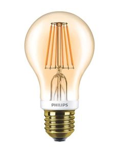 Купить Лампа светодиодная декоративная Philips LED Fila Dim E27 7.5-60W 2700K 230V A60 GOLD