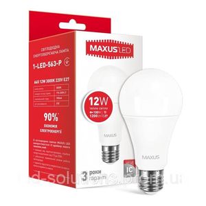 Купить LED лампа MAXUS A65 12W мягкий свет 220V E27 (1-LED-563-P)