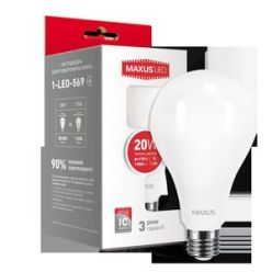 Купить LED лампа MAXUS A80 20W 3000K 220V E27 (1-LED-569)