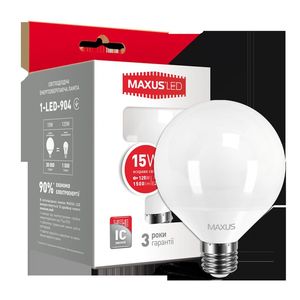 Купить LED лампа MAXUS G95 15W 3000K 220V E27 (1-LED-903)