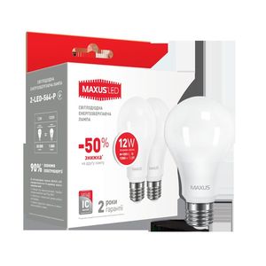 Купить Набор LED лампа MAXUS A65 12W яркий свет 220V E27 (по 2 шт.) (2-LED-564-P)