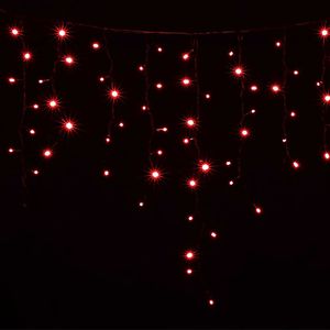 Купить Гирлянда внешняя DELUX Icicle 120LED 2x0.9м. красная, черный провод