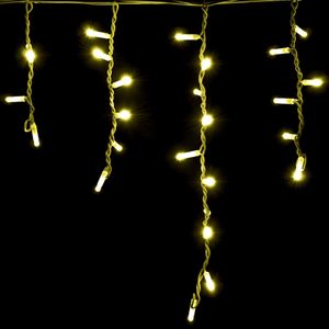Купить Гирлянда внешняя DELUX Icicle 90LED 2x0.5м. желтая, белый провод