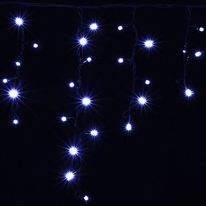 Купить Гирлянда внешняя DELUX Icicle 90LED 2x0.5м. синяя, черный провод