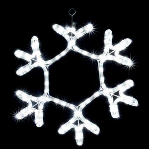 Купить Гирлянда внешняя DELUX Motif Snowflake 55см белая, прозрачный провод
