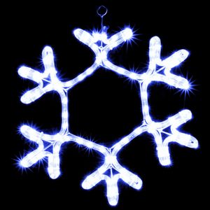 Купить Гирлянда внешняя DELUX Motif Snowflake 55см синяя, прозрачный провод