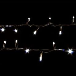 Купить Гирлянда внешняя DELUX String 200LED 10м. белая, черный провод