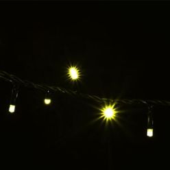 Купить Гирлянда внешняя DELUX String 200LED 10м. желтая, черный провод