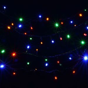 Купить Гирлянда внешняя DELUX String 200LED 10м. разноцветная, черный провод