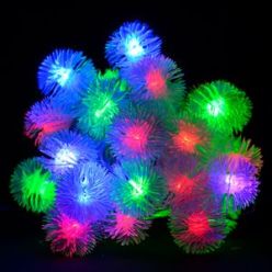 Купить Гирлянда светодиодная VENOM "Ежики" 30LED RGB, белый провод (LS-HEDGEHOGS-30LED-WC)