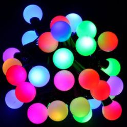 Купить Гирлянда светодиодная VENOM уличная "Шарики" 40LED RGB, черный провод (LS-BALLOONS-40LED-BC)